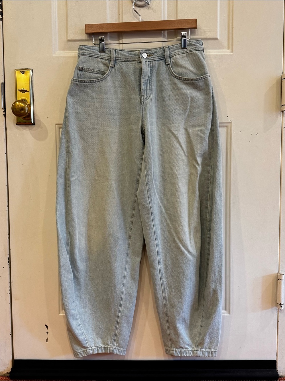 Pilcro Anthropologie Georgia High Rise Barrel Jeans 27 - Picture 2 of 9